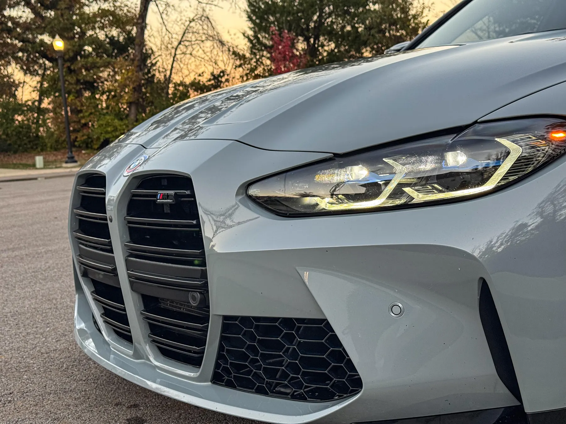 White BMW front after detail
