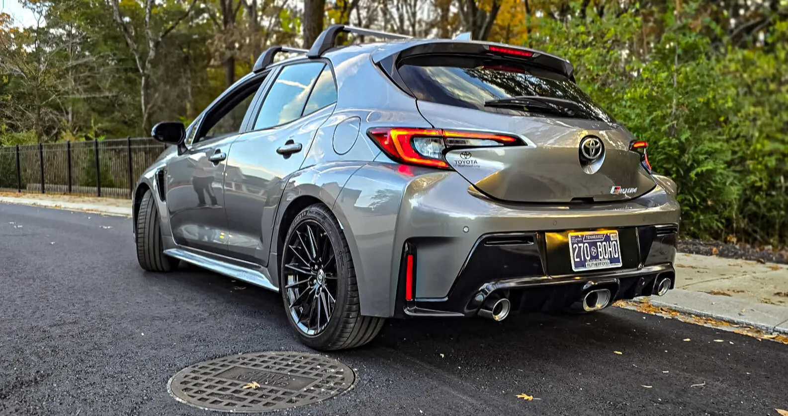 Gray hatchback after detail